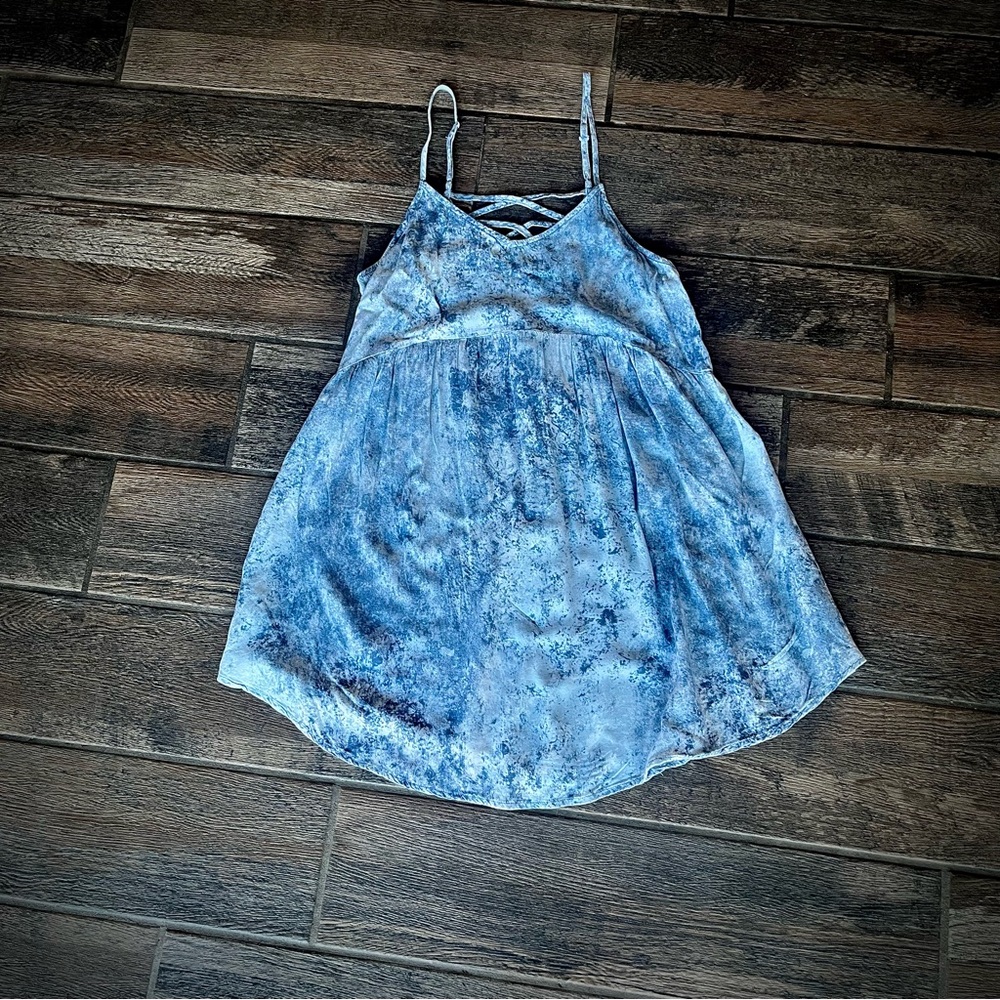 Wild Fable blue tie dye like mini dress or tunic M